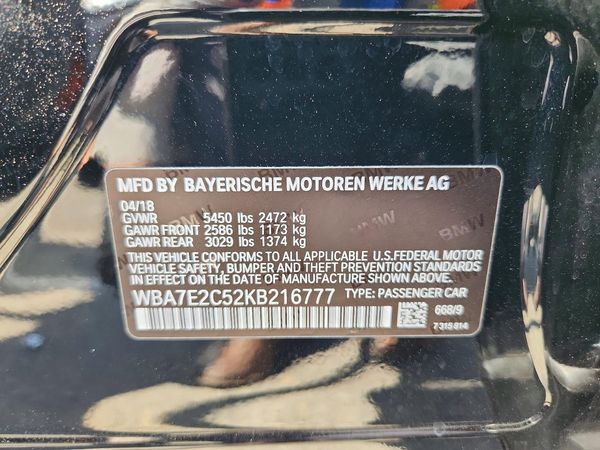 2019 BMW 740