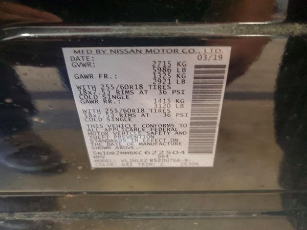 2019 NISSAN PATHFINDER