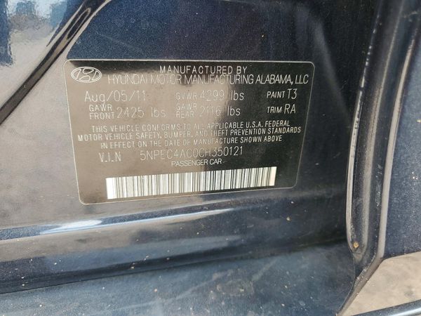 2012 HYUNDAI SONATA Middle level