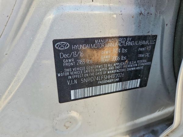 2017 HYUNDAI ELANTRA SE Base