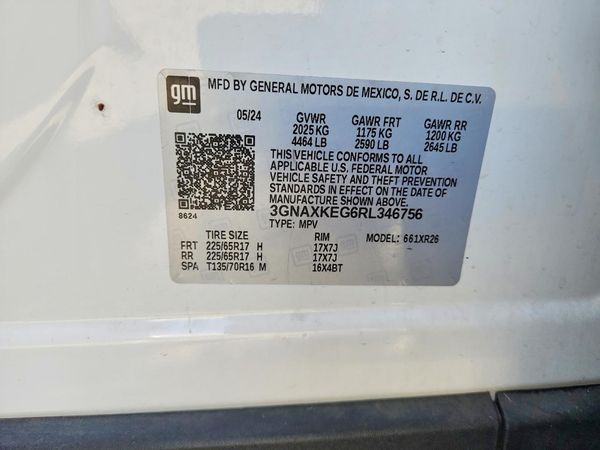 2024 CHEVROLET EQUINOX LT (1LT) — VINS