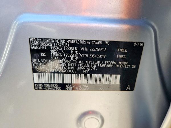 2016 TOYOTA RAV4 SE (S Grade)