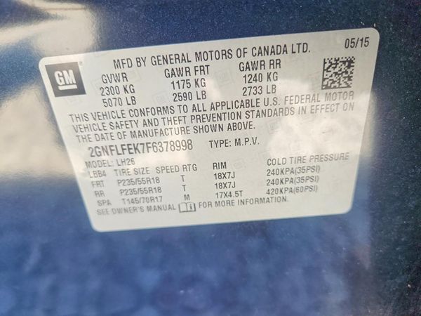 2015 CHEVROLET EQUINOX 1LT