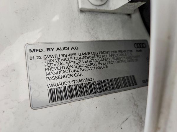 2022 AUDI A3 Premium — VINS