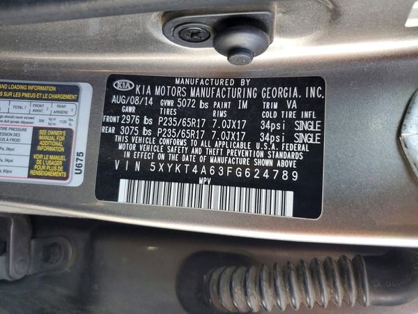 2015 KIA SORENTO GL — VINS