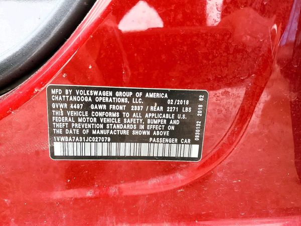 2018 VOLKSWAGEN PASSAT SE, SE w/ Technology