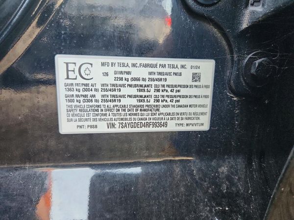 2024 TESLA MODEL Y