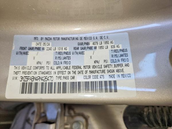 2024 MAZDA MAZDA3 Select Sport Package