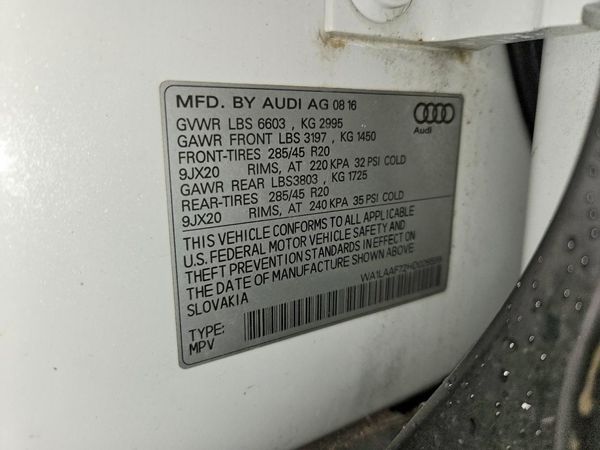 2017 AUDI Q7 quattro Premium Plus