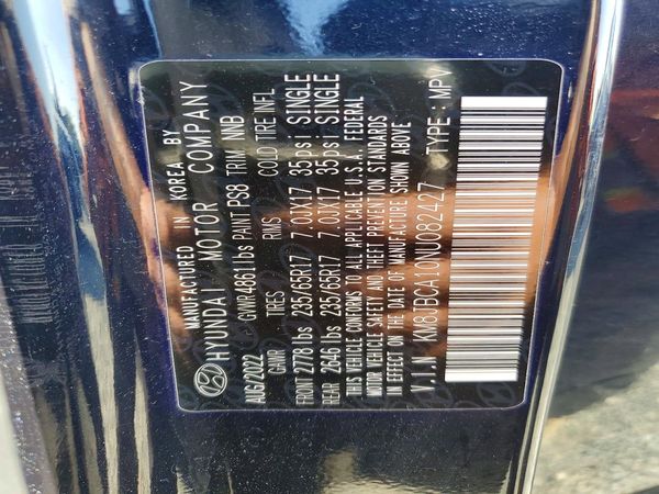 2022 HYUNDAI TUCSON Blue
