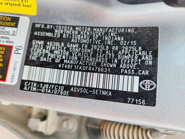 2015 TOYOTA CAMRY