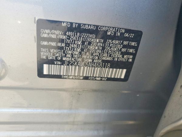 2022 SUBARU FORESTER
