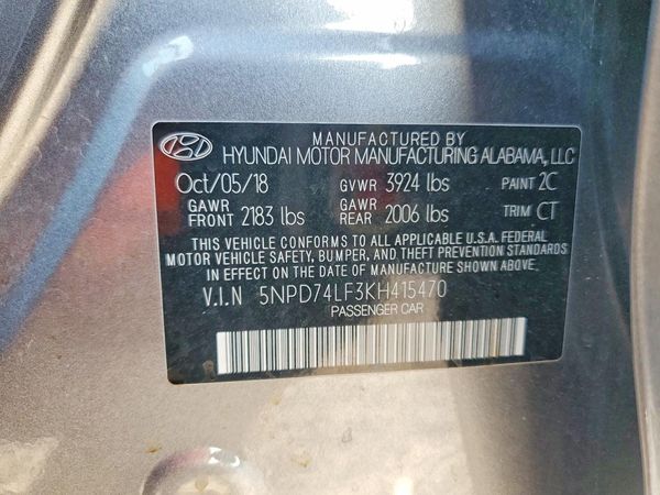 2019 HYUNDAI ELANTRA