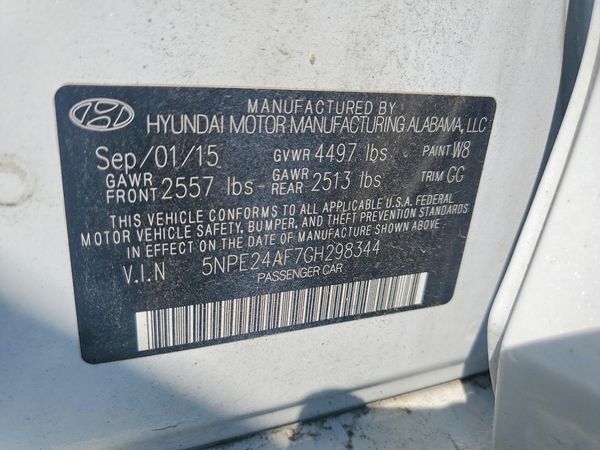 2016 HYUNDAI SONATA