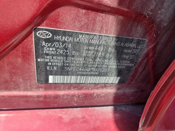 2014 HYUNDAI SONATA