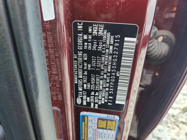 2017 KIA SORENTO L, LX