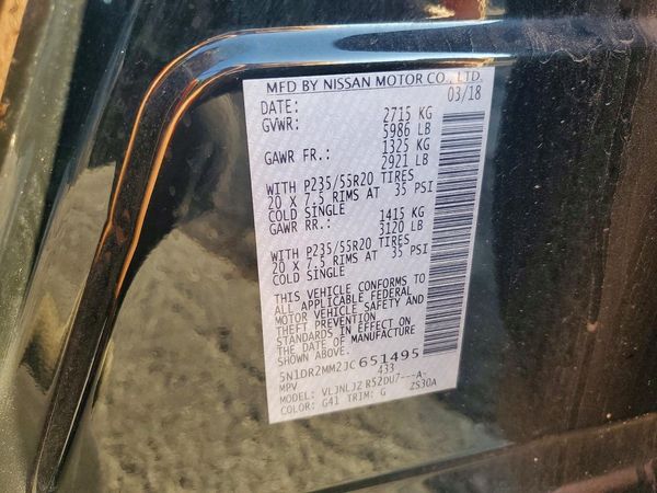 2018 NISSAN PATHFINDER