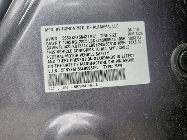 2020 HONDA PILOT