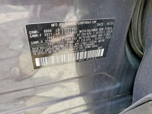 2021 SUBARU ASCENT