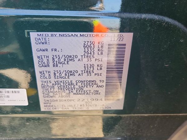 2023 NISSAN PATHFINDER PLATINUM