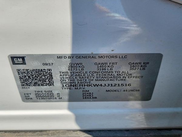 2018 CHEVROLET TRAVERSE LT