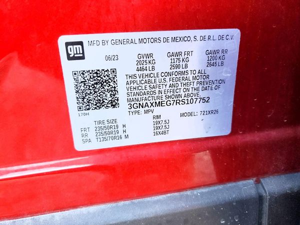 2024 CHEVROLET EQUINOX RS — VINS