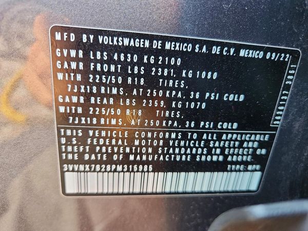 2023 VOLKSWAGEN TAOS