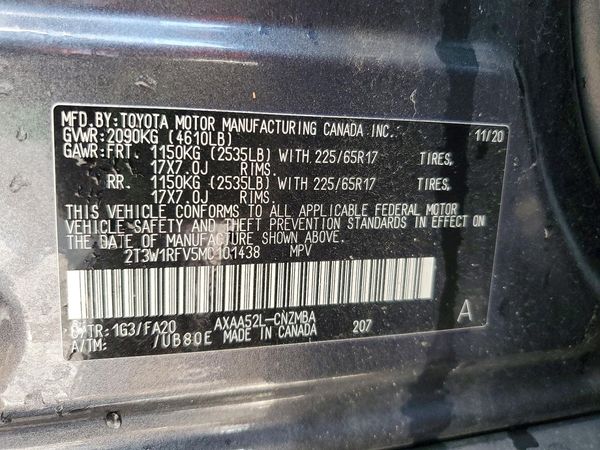 2021 TOYOTA RAV4 XLE