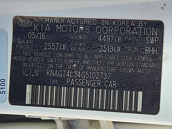 2016 KIA OPTIMA LX