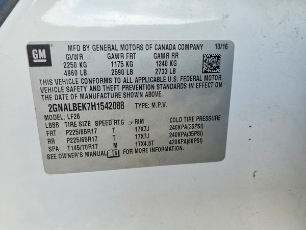 2017 CHEVROLET EQUINOX LS