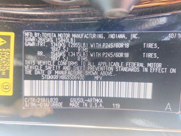 2016 TOYOTA HIGHLANDER Base/Hybrid