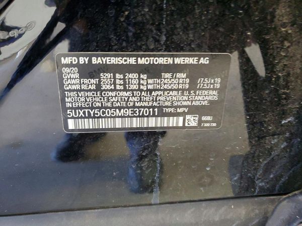2021 BMW X3 xDrive30i — VINS