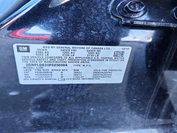 2015 CHEVROLET EQUINOX LTZ