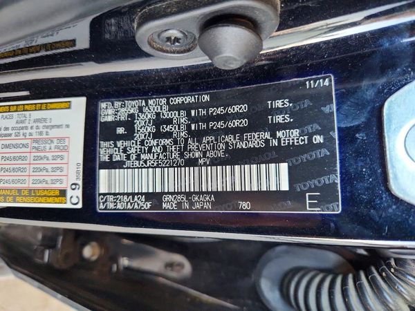 2015 TOYOTA 4RUNNER Base Grade