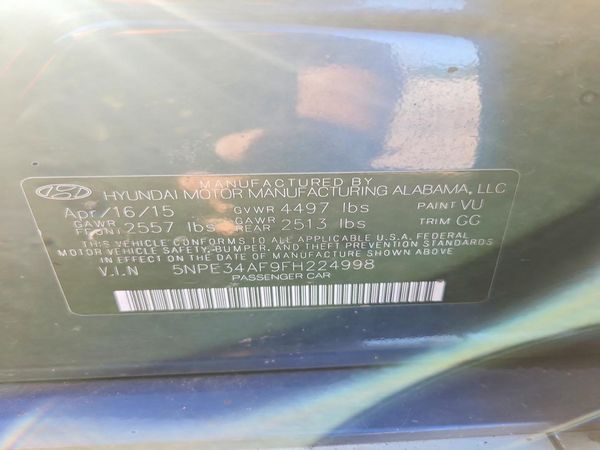 2015 HYUNDAI SONATA