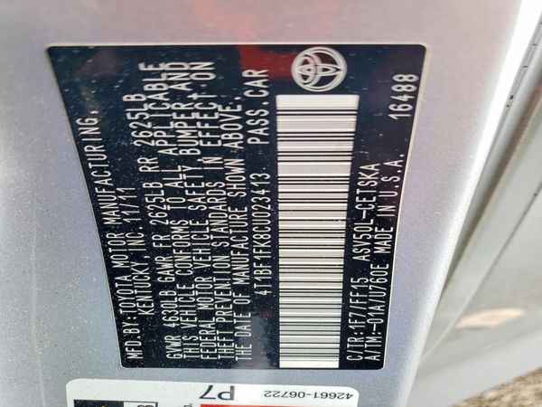 2012 TOYOTA CAMRY