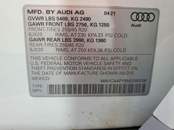 2021 AUDI Q5 quattro Prestige