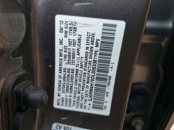 2013 HONDA CRV EX-L — VINS
