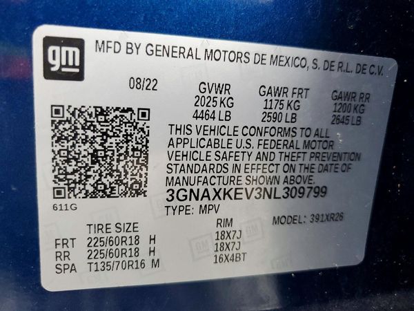 2022 CHEVROLET EQUINOX