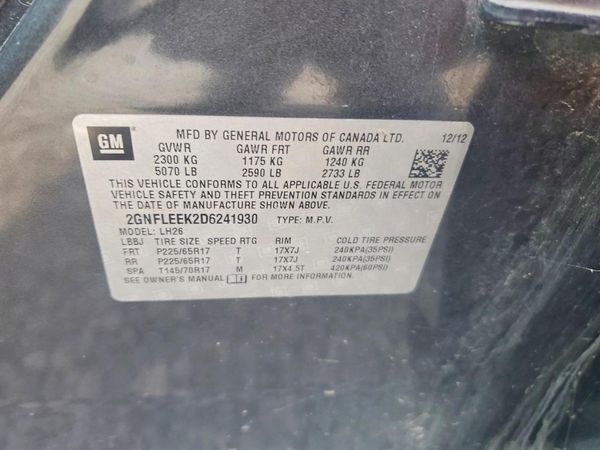 2013 CHEVROLET EQUINOX 1LT