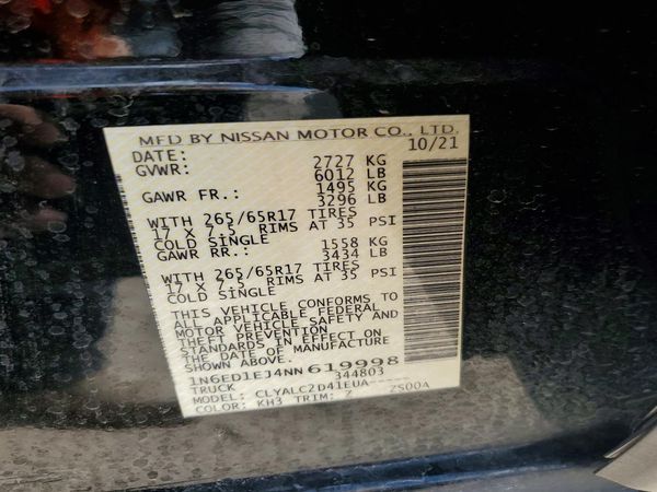 2022 NISSAN FRONTIER Crew Cab