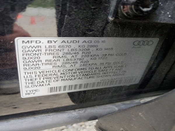 2017 AUDI Q7 quattro Premium Plus