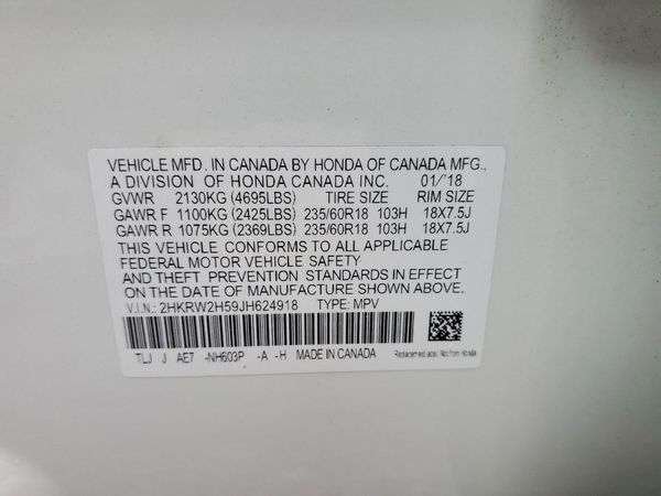 2018 HONDA CRV EX