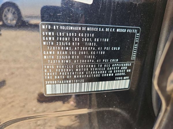 2022 VOLKSWAGEN TIGUAN