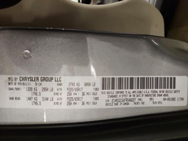 2015 DODGE GRAND CARAVAN SXT