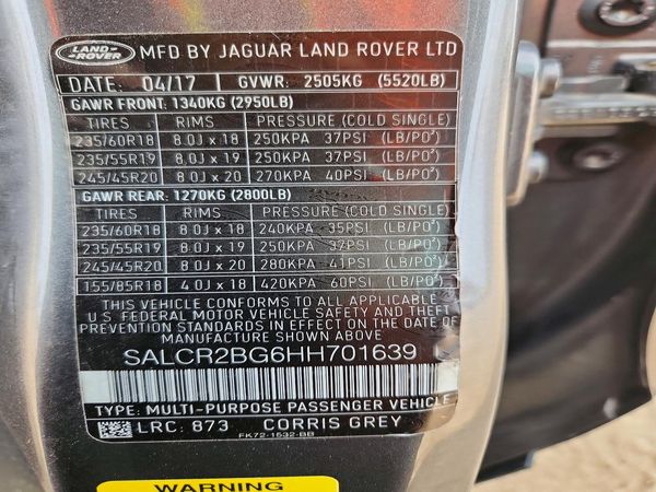 2017 LAND ROVER DISCOVERY SPORT HSE