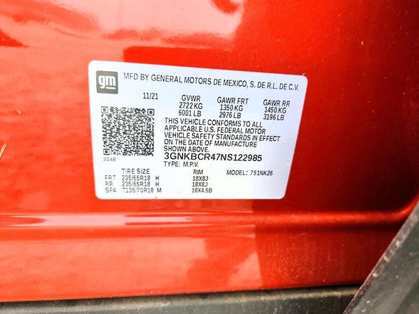 2022 CHEVROLET BLAZER 2LT — VINS