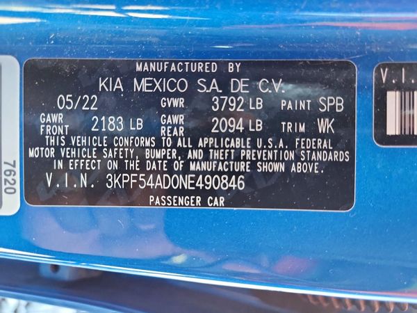 2022 KIA FORTE