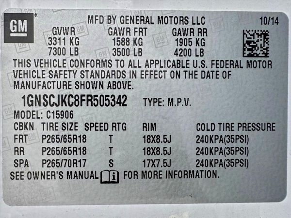 2015 CHEVROLET SUBURBAN LT