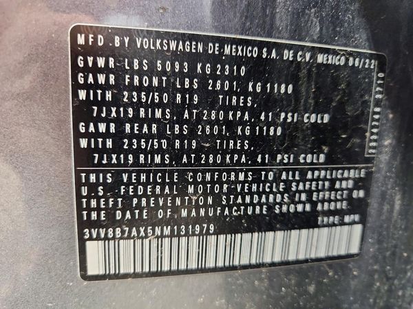 2022 VOLKSWAGEN TIGUAN